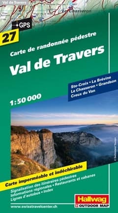 Carte de randonnée du Val-de-Travers